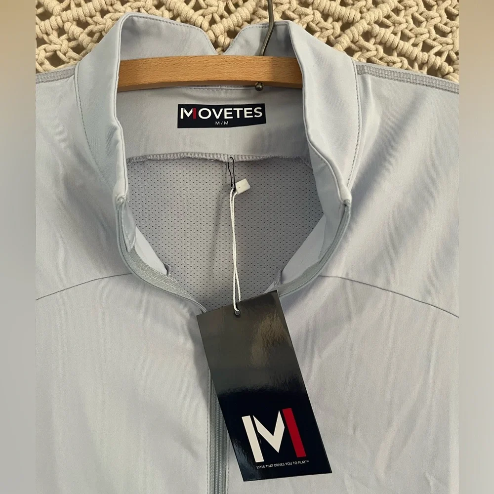 Movetes Arch Quarter Zip Ice Blue Size Medium NWT - Picture 2 of 5